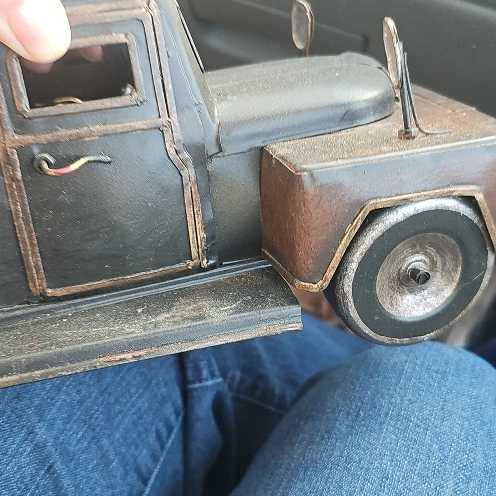 Old Tin Truck 14 Inches Long Unique